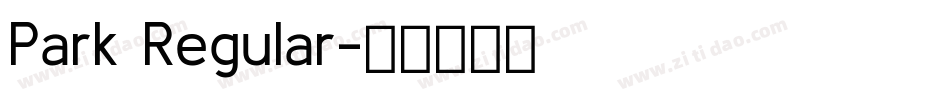Park Regular字体转换
